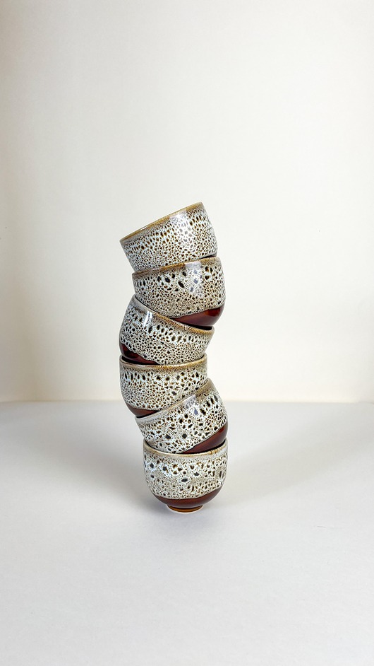 kubki i filiżanki Czarka espresso 60ml [miodowa w cętki] retro vintage