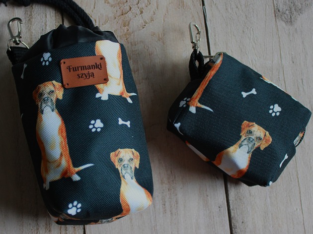 dla zwierząt różne Zestaw saszetka na smaczki i woreczki  # bokser