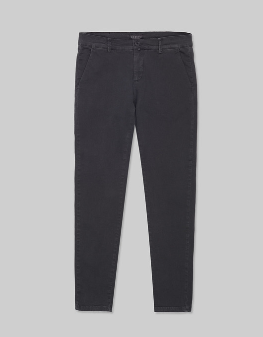 spodnie męskie Męskie spodnie materiałowe casual menfi grafit slim fit