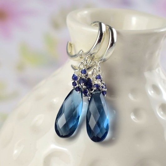 kolczyki z kamieniami Kolczyki Royal Blue  