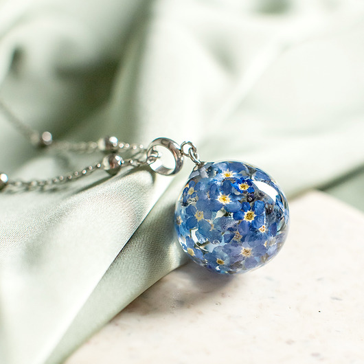 wisiory Wisiorek z niezapominajkami