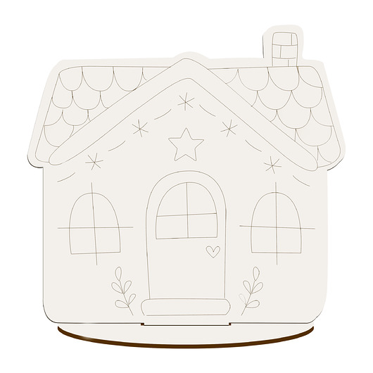 dekoracje świąteczne Ozdoba Świąteczna 10SZT na Kominek Chatka Domek z Piernika dla Dzieci DIY