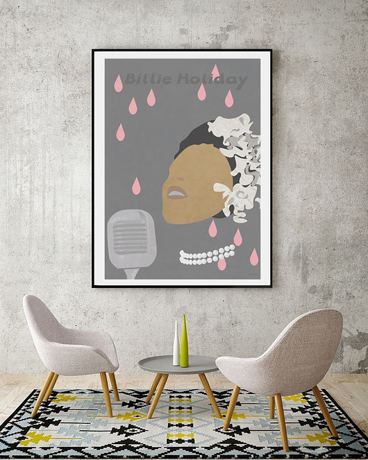 plakaty Billie Holiday Jazz - plakat fine art