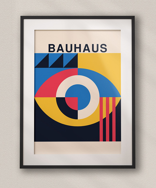 plakaty Minimalistyczny plakat - Bauhaus #25 - Do salonu, sypialni, biura