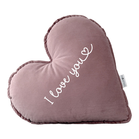 poduszki do pokoju dziecka Personalizowana poduszka serce OLD ROSE