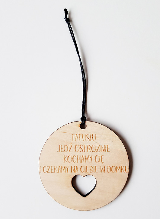 pokój dziecka - różne Drewniana zawieszka Tatusiu jedź ostrożnie 4