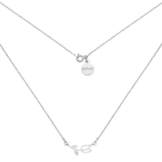 srebrne naszyjniki Srebrny naszyjnik z tulipanem SWAROVSKI CRYSTAL