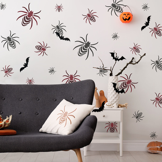tapety i naklejki ścienne Szablon malarski halloween (5 szt.) // PAJĄK