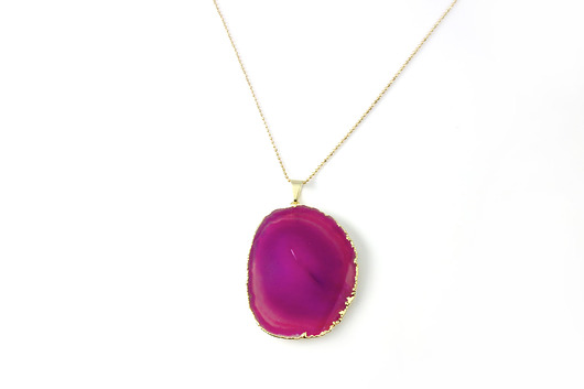 Colare Plaster Agatu złoto Brazi Druse Jewelry