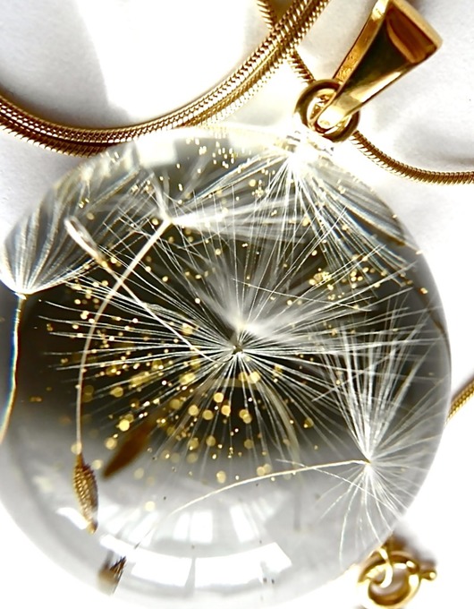 Naszyjnk z nasionkami wiosennych dmuchawców Grol Jewellery