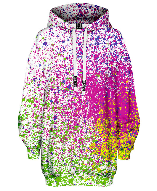 bluza z kapturem damska Bluza Oversize Tunika DR.CROW Splatter