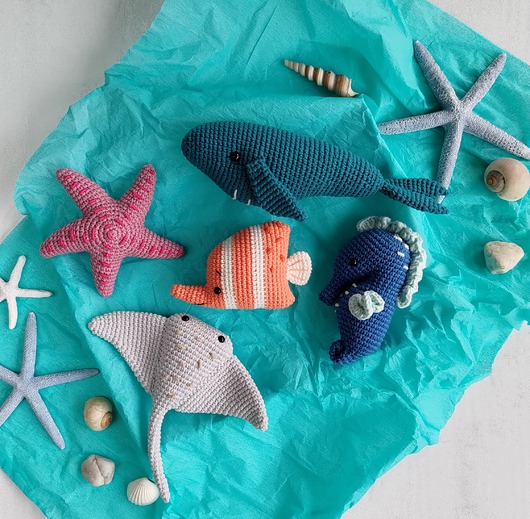 misie i maskotki Zestaw morskich zwierząt (5 szt), Gra edukacyjna, Prezent dla dziecka