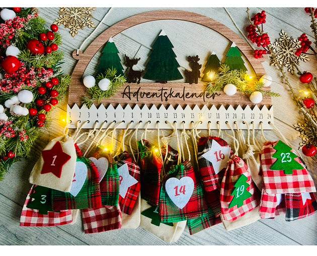 dekoracje świąteczne Kalendarz adwentowy
