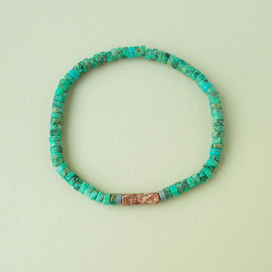 bransoletki z kamieni naturalnych Jaspis abstrakcja Bransoletka elastyczna