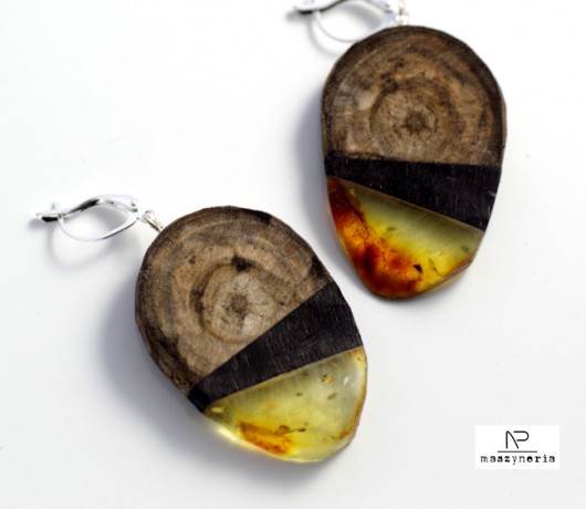 Wood&Amber Kolczyki Maszyneria