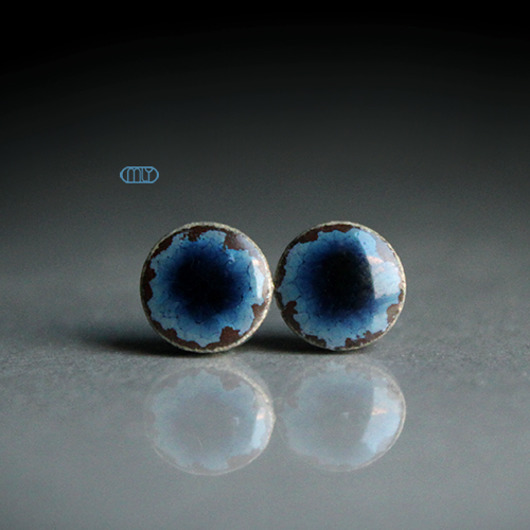 kolczyki ceramiczne Mini Głębinowe 6mm/stal chirurgiczna/