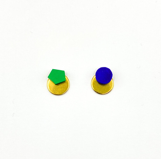 kolczyki drewniane Kolczyki Mini z blaszką