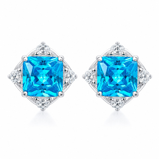 kolczyki srebrne Kolczyki srebrne Moissanite