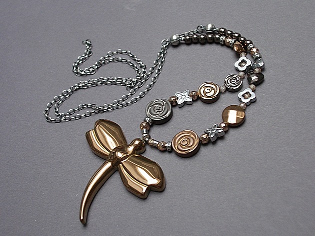 kolie Copper /dragonfly/ - naszyjnik
