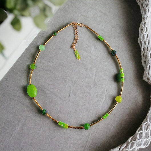 chokery Naszyjnik GREEN :: choker :: summer collection - ZIELONY NASZYJNIK