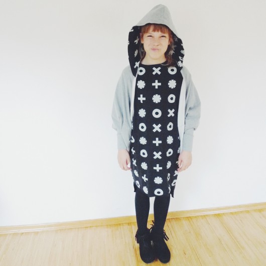 Oversized cardigan - ox pattern Kółko Krzyżyk
