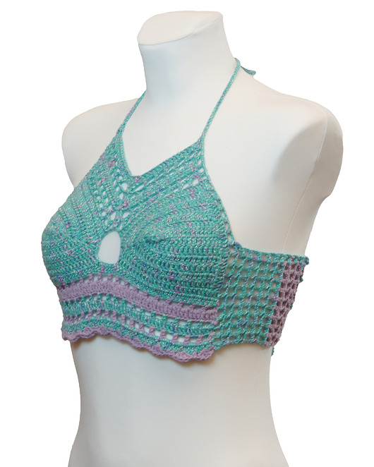 topy damskie Top / bralet na szydełku na lato ze 100 procent bawelny rozmiar S