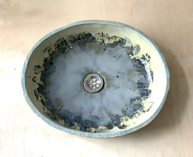 umywalki Ceramiczna umywalka "Blue sky"