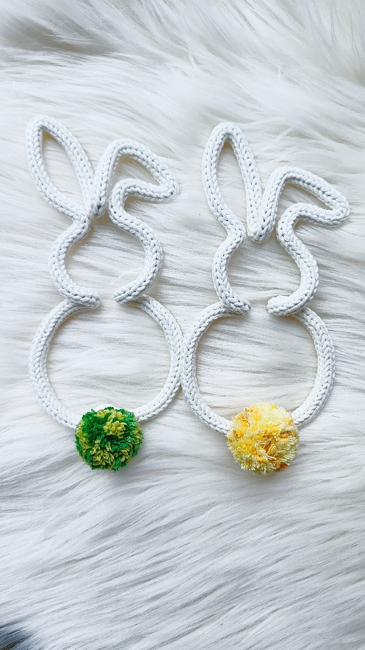 ozdoby wielkanocne Zajączek z pomponikiem