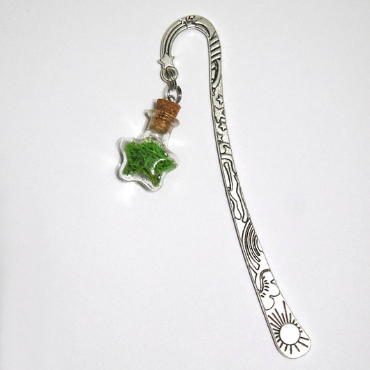 zakładki do książek Zakładka do książki - Mech - fiolka gwiazdka