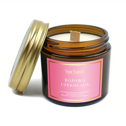 świece zapachowe Świeca zapachowa sojowa Różowa Czekolada 120ml- Your Candle