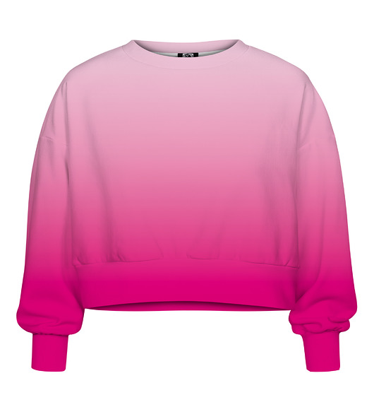 bluza bez kaptura damska DR.CROW Bluza Krótka CROP Ombre Pink