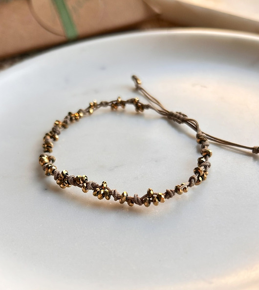 bransoletki z kamieni naturalnych Golden Boho - bransoletka z hematytów