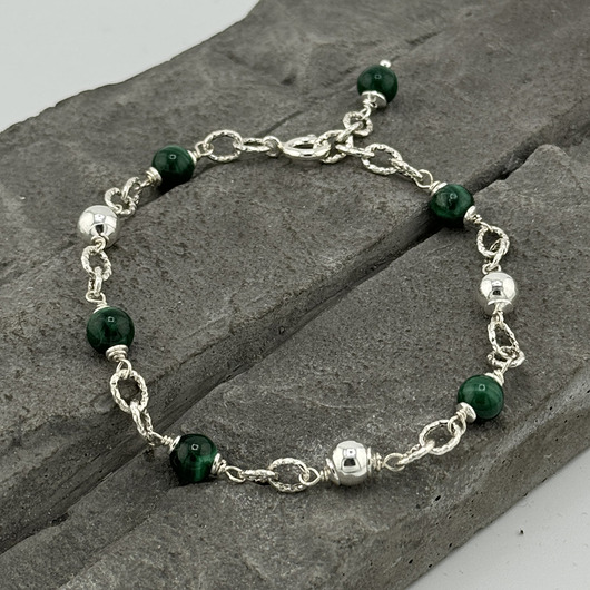 bransoletki z kamieni naturalnych Malachity - bransoletka