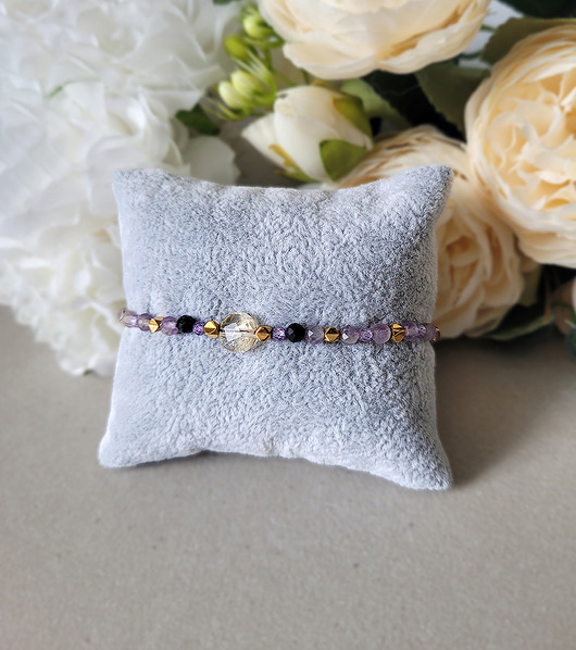 bransoletki z kamieni naturalnych Obfitość i ochrona- z Turmalinem i Cytrynem