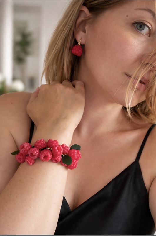 bransoletki złote Bransoletka maliny handmade