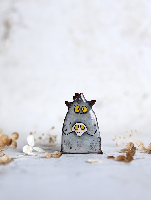 broszki Broszka malowana Mister Boo