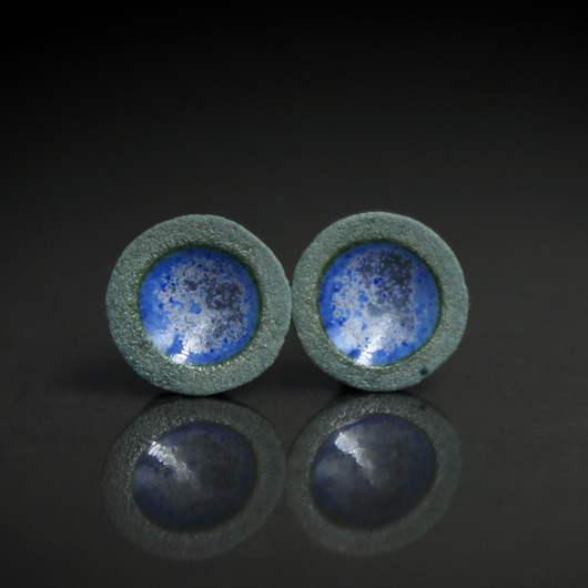kolczyki ceramiczne Drobinki 11mm /stal chirurgiczna/