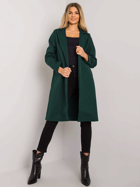 płaszcze damskie Ciemnozielony płaszcz Hettie