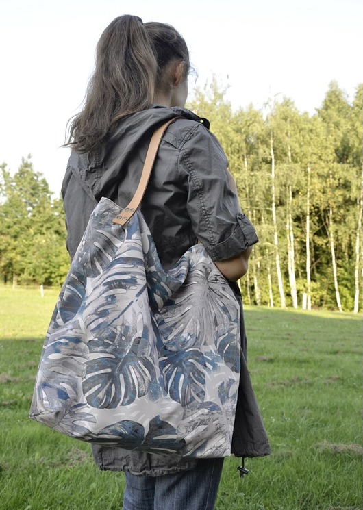 torby na ramię Torba tote XXL - print, monstera