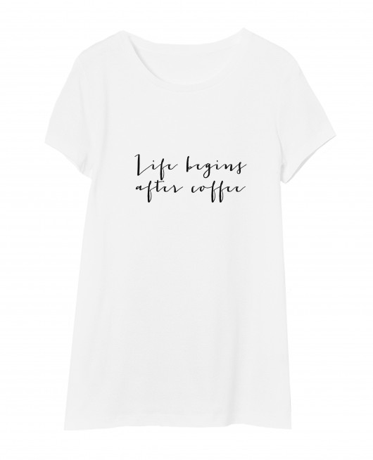 T-SHIRT oversized LIFE BEGINS AFTER COFFEE staysimplecollection
