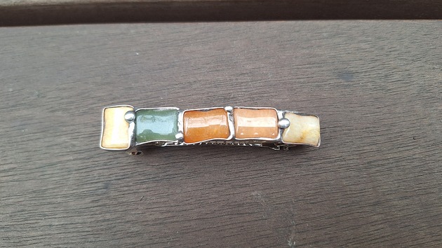 spinki i klamry do włosów Agaty na kolorowo - klamra do włosów