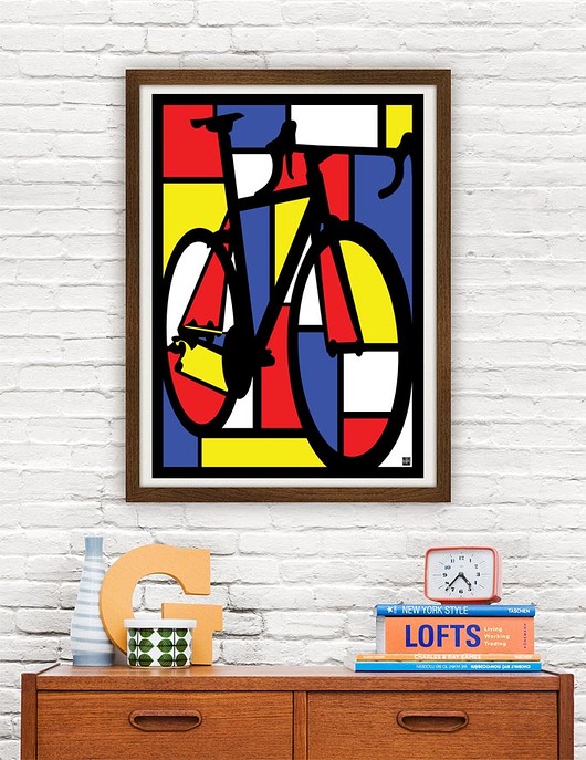Rower Mondriana - plakat geometryczny minimalmill