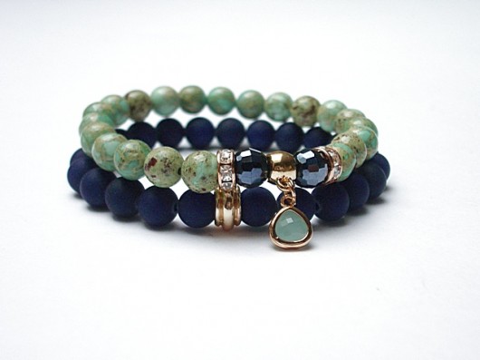 Mint and navy blue   /19-01-2015/ duo KiKa pracownia