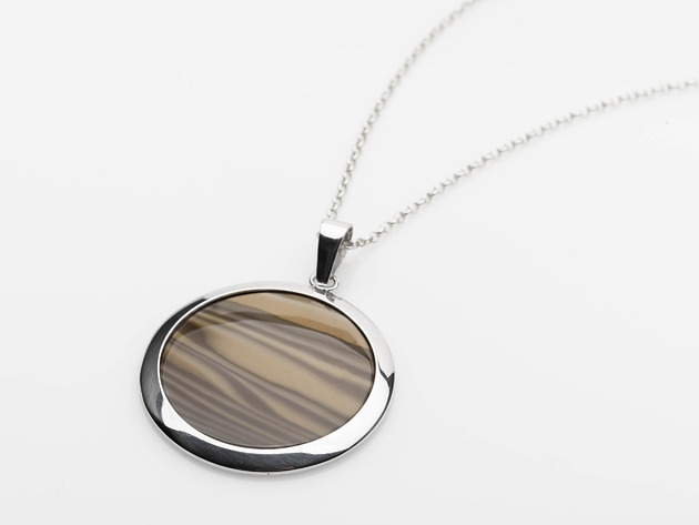 wisiory Naszyjnik-zawieszka z Krzemieniem pasiastym - Polski diament