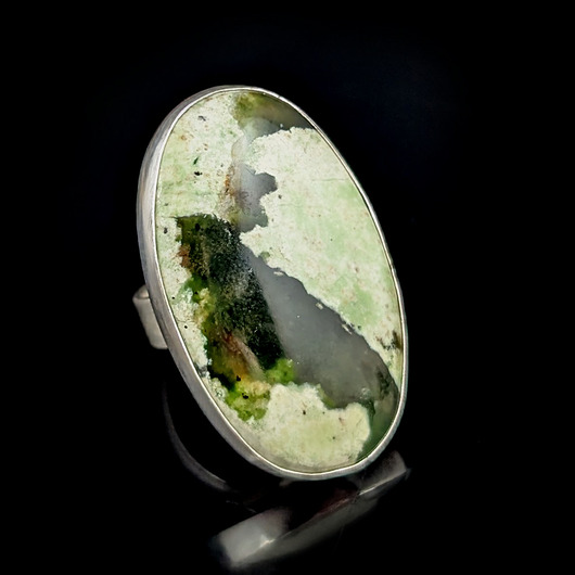 pierścionki srebrne Pierścionek Chalcedon chromowy