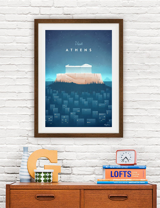 Ateny - vintage plakat 50x70 cm minimalmill