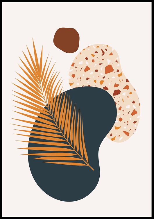 plakaty Plakat "Żółty liść palmowy"
