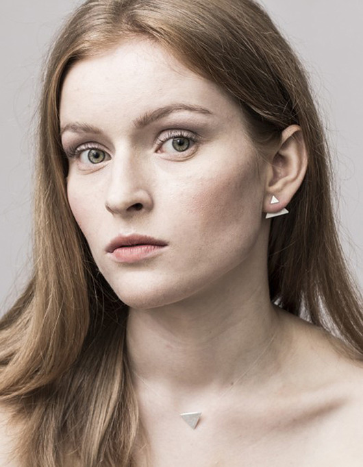 Kolczyki TRÓJKĄT PODWÓJNY PEŁNY /srebro Magdalena Paszkiewicz Jewellery