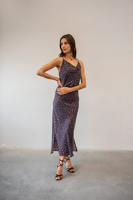 sukienki maxi damskie Sukienka Negroni Różowy Leopard Różowy Leopard