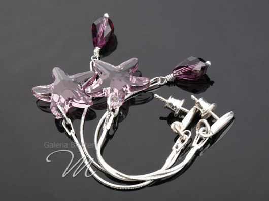 kryształ Swarovski starfish violet mellody